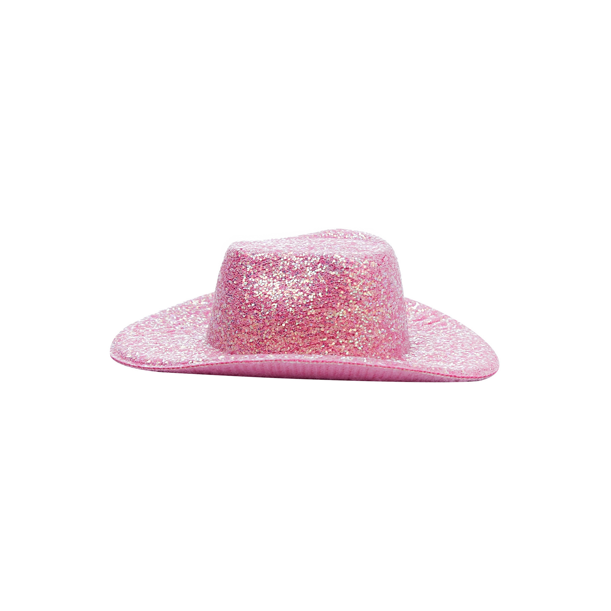 Blue Mini Western Cowboy Hats - 20 Pieces, Plastic, For Dollhouse, Crafts, Cake & Drink Decor, Party Favors