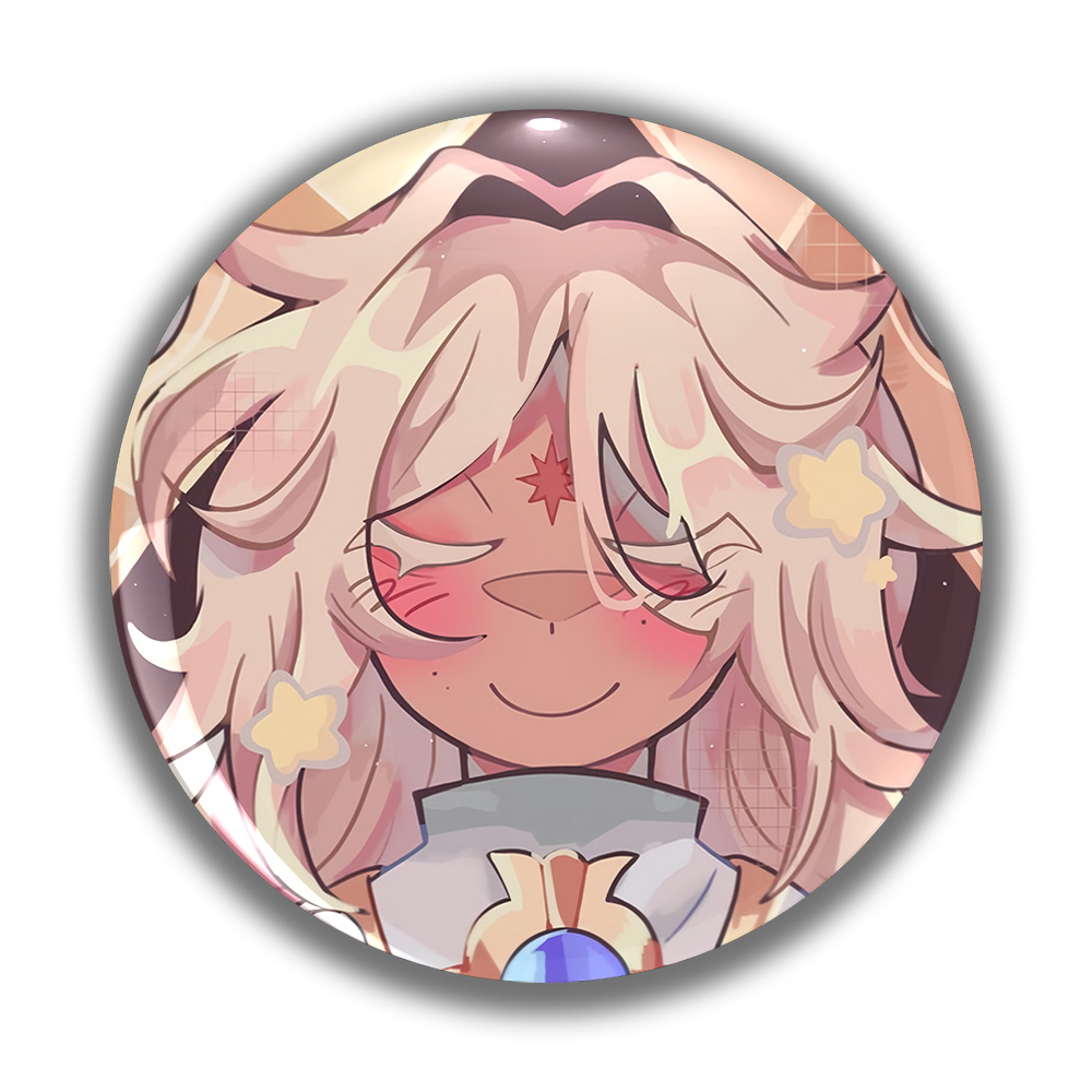 TEMU Anime Cartoon Fashion - Gorgeous Round Badge/ Pin - Unisex - Suitable For Fun Gifts Between Family