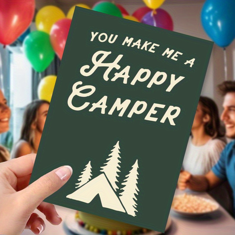 eine humorvolle geburtstagskarte camping motiv - Temu Germany