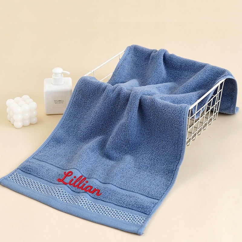 TEMU Custom Personalized Name Embroidered Towel - Washable And Durable, Absorbent Multi-functional Hand Towel, Low- Color Palette, Specifically For