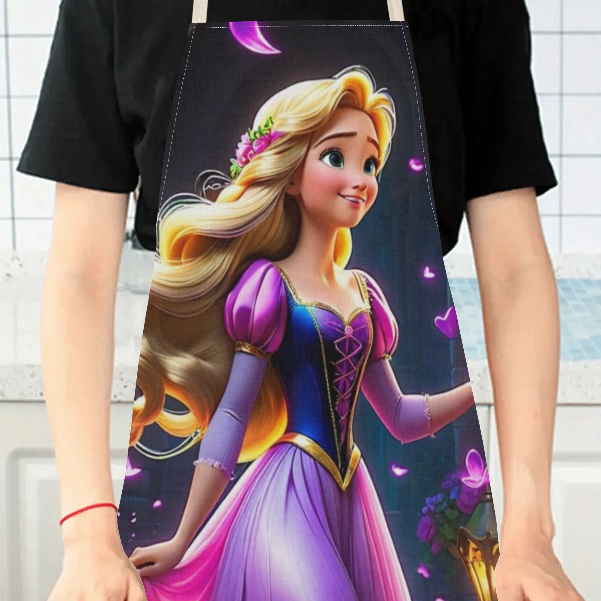 disney   cartoon waterproof apron - elegant &   polyester, no-lining,   hotels, supermarkets, restaurants, fruit shops, milk tea stands, and home use details 3