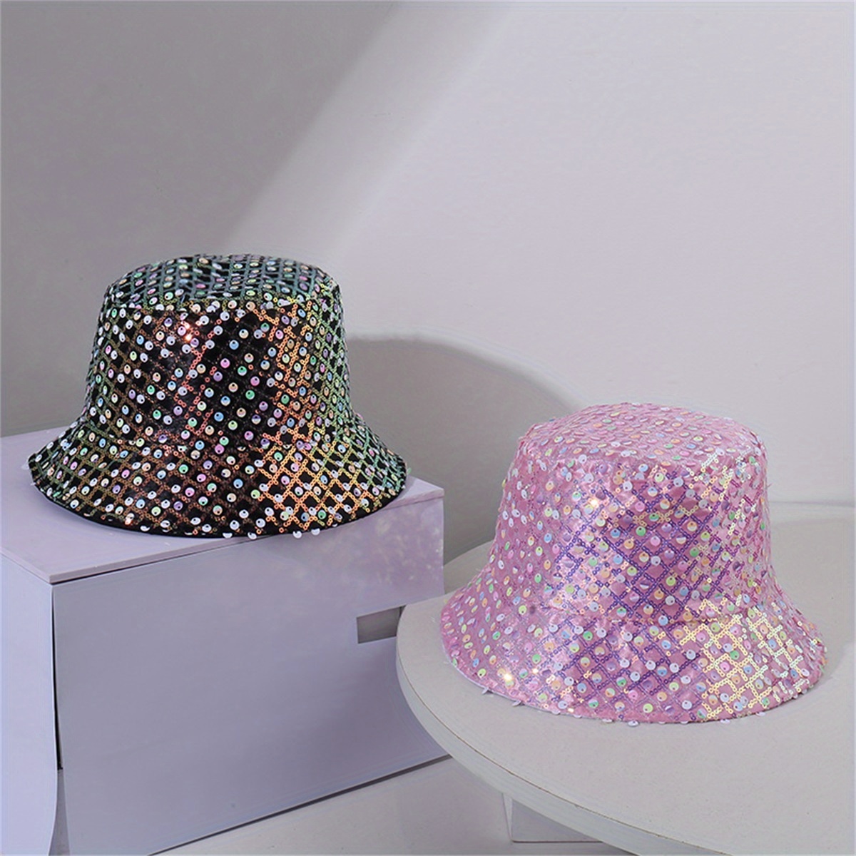 bucket hat vintage glitter sequin hats - Temu display picture 3