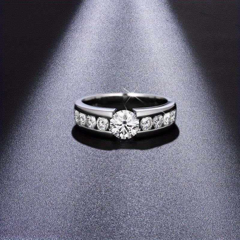 925 Silver Moissanite Ring — Elegant Design