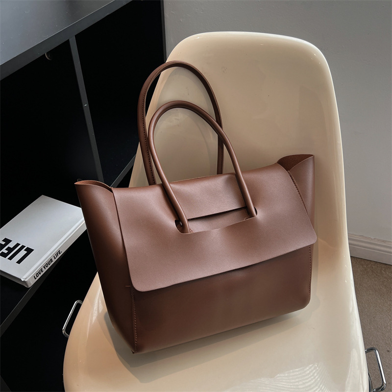 TEMU Sac fourre-tout pour femme, sac fourre-tout à et poignée avec bandoulière élargie du matériau, sac à bandoulière ouvert de grande pour navetteur