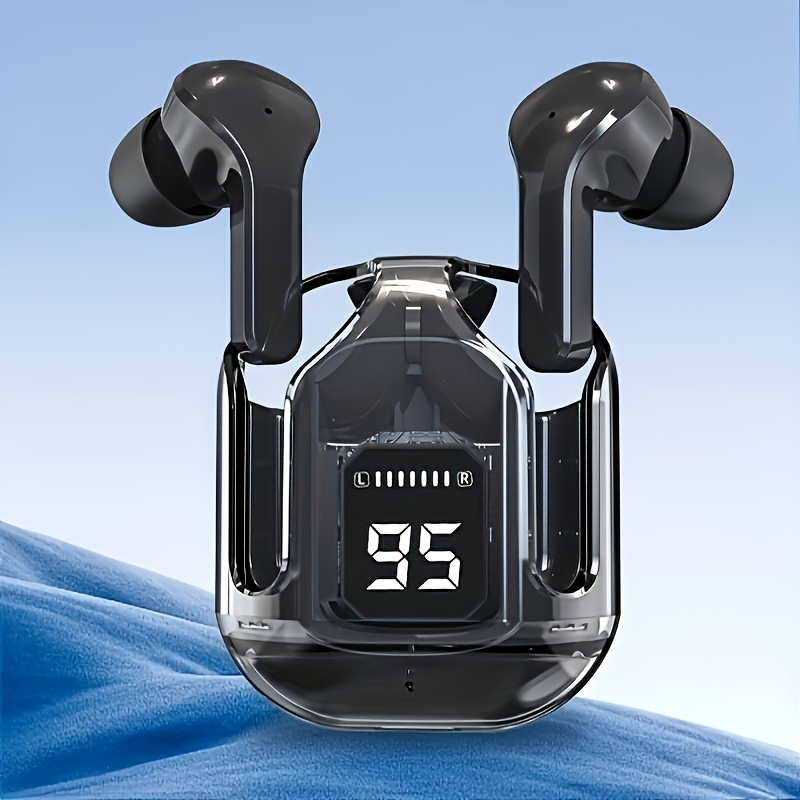 air31 auriculares deportivos inalámbricos para juegos, miniauriculares tws inalámbricos, estuche transparente,    , reducción de ruido,   voz, carga usb, temática de anime, para juego, uso adulto detalles 9