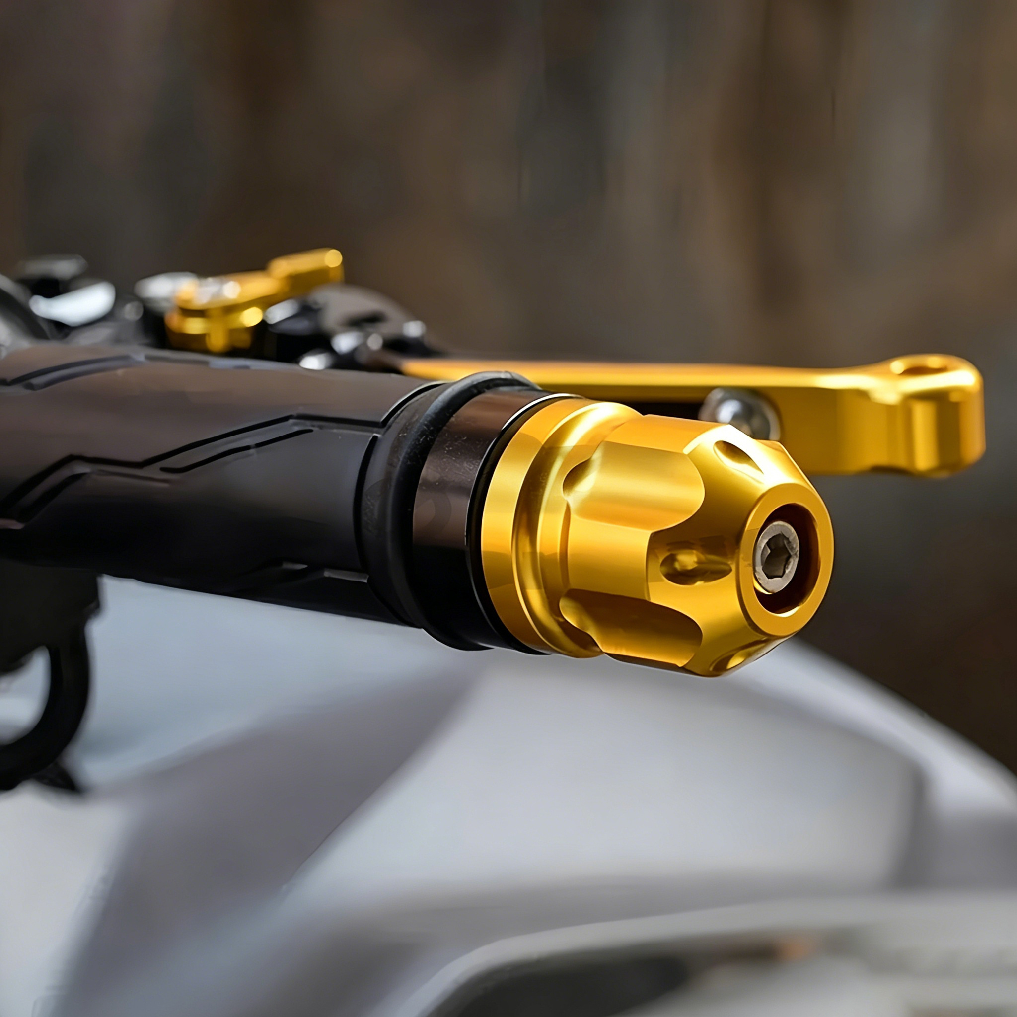 TEMU Copripomelli universali per moto, tappi antivibrazione per estremit� manubrio con peso, realizzati in CNC, adatti per Honda Yamaha Sym per BMW