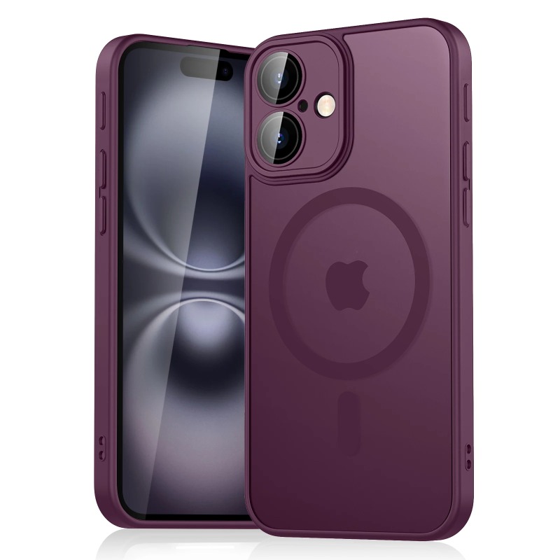 Image of Phone Case - 2026 Magnetic Luxury Armor Shockproof Case For Iphone 18 17/17 Pro Pro 15 14 13 12 11 Pro Pro 15 14 Plus For Wireless Charge Translucent