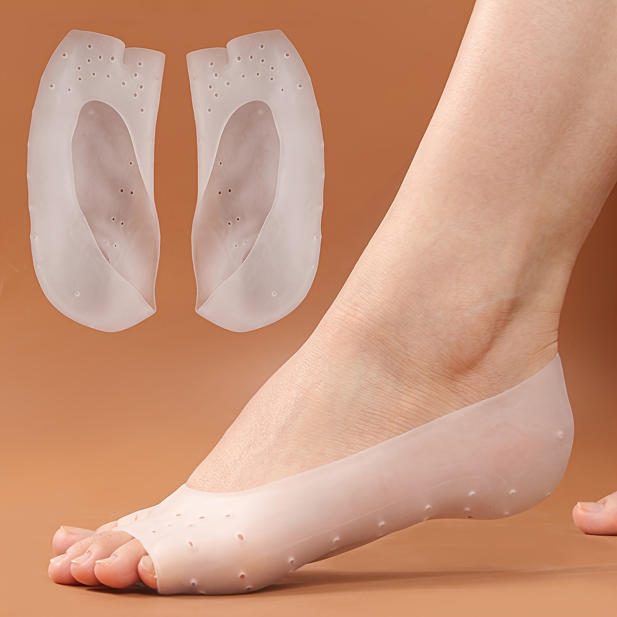 2 Paires De Chaussettes En Silicone Pour Pieds Gercés Secs, Chaussettes Hydratantes En Gel Aloès Pour Femmes Soins Des Pieds De Pédicure Spa