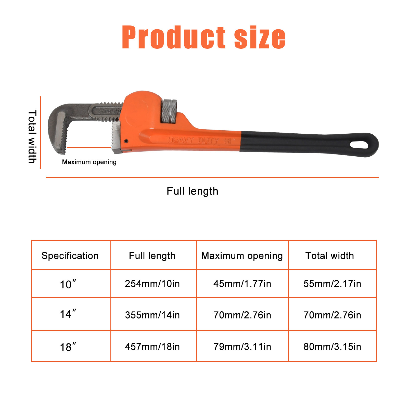 3pcs adjustable heavy duty     wrench tool set plumbers pliers   18 details 2