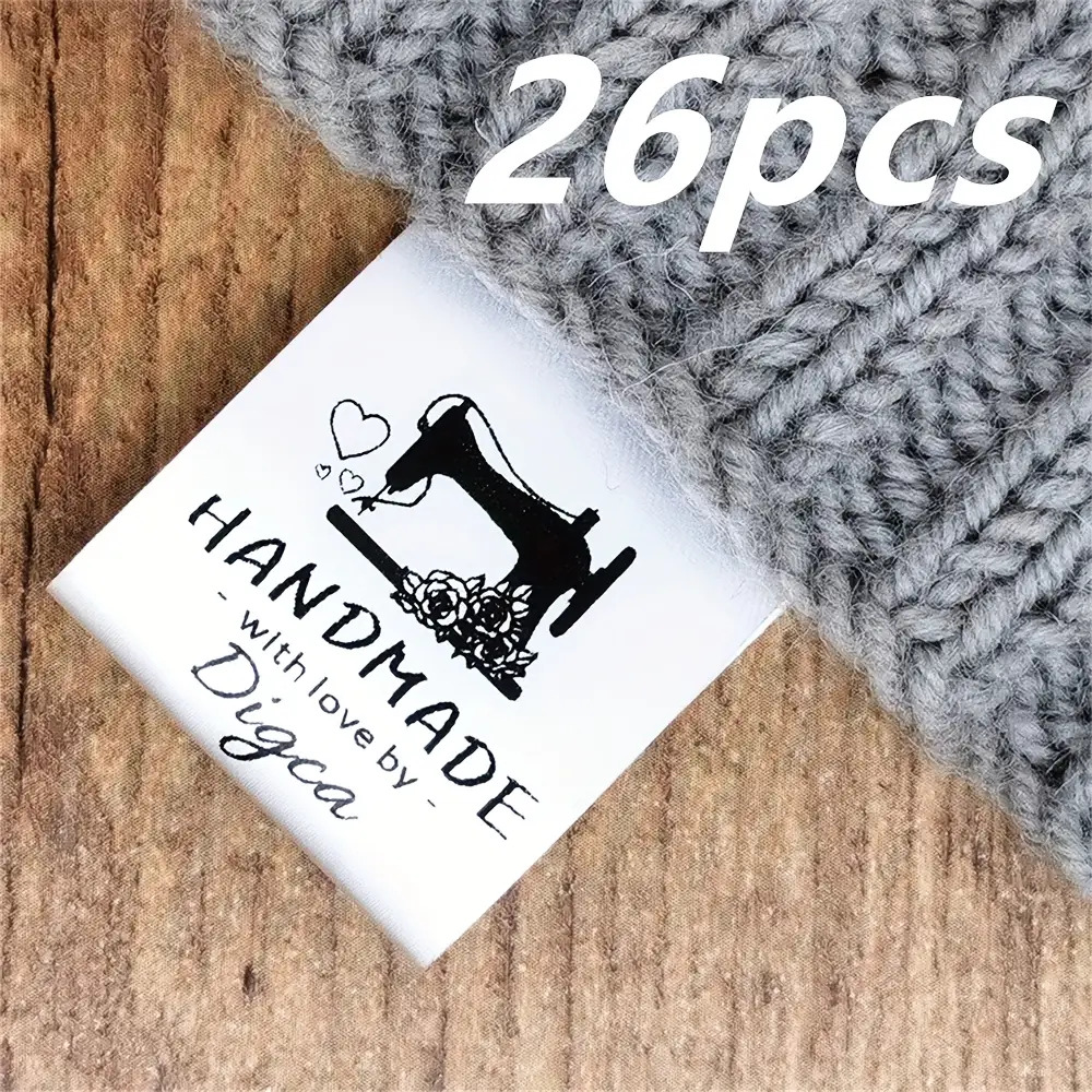 TEMU Etichette personalizzate con nastro, 26 pezzi, personalizza il tuo , etichette creative fai-da-te in tessuto, etichette decorative finite a