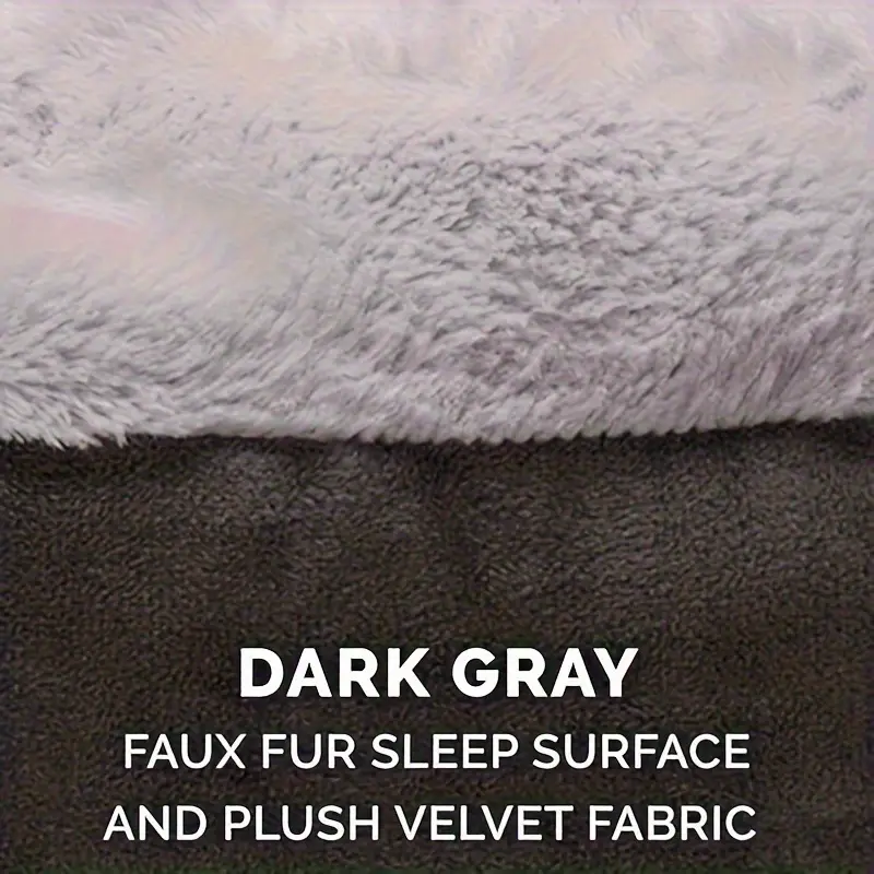 1pc sack bed with hood plush cat cave cuddler polyester fiber fill non slip bottom machine washable calming pet bed for small to medium dogs and cats pet bed cozy cat enclosure soft velvet texture Product details 7