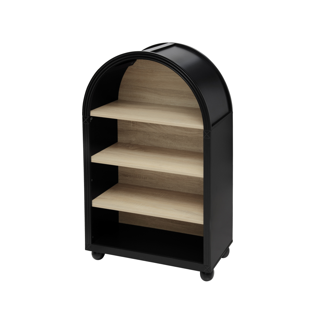 45.67' Tall Arched Bookshelf, 4 Tier Arched Bookcase, Modern Farmhouse Open Display Tall Bookcase for Bedroom, Home Office, Bedroom