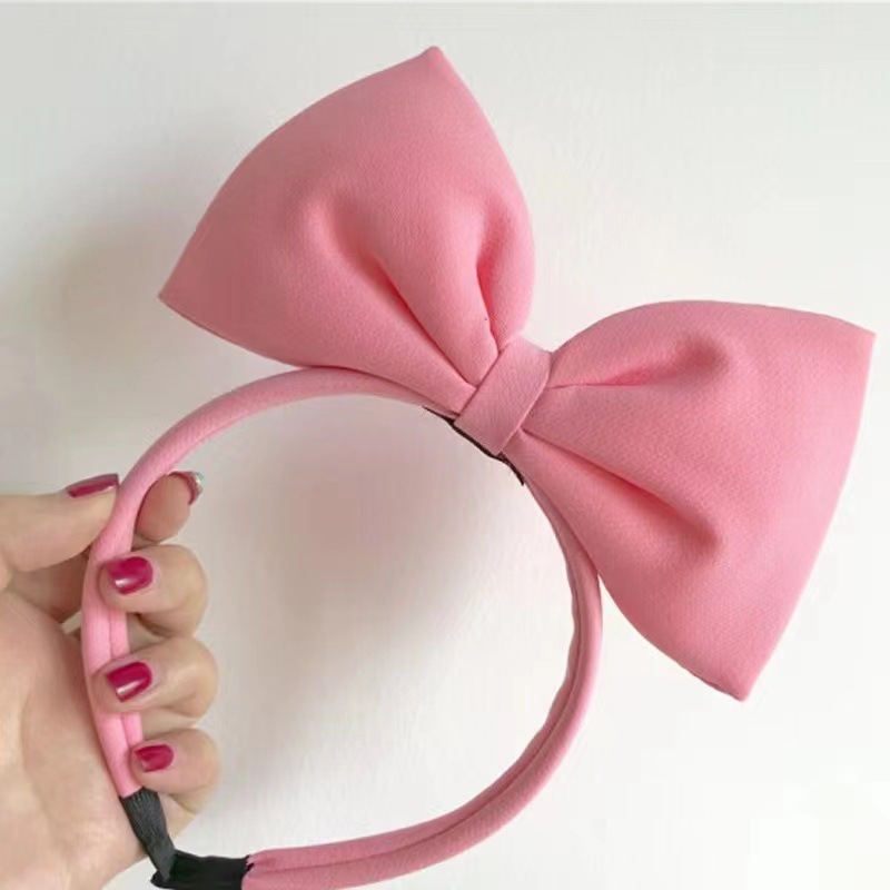 TEMU Serre-tête à nœud couleur unie | à cheveux en tissu confortable | Accessoire de mode pour cheveux, tenue quotidienne pour femmes