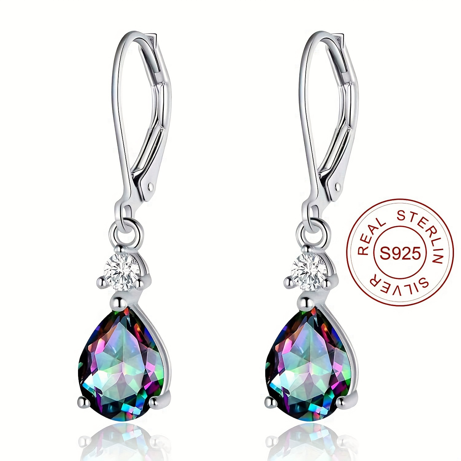 

- Sterling 925 Silver Hyporelergenic Drop Earrings Elegant Thanksgiving - Valentine's Day Gift