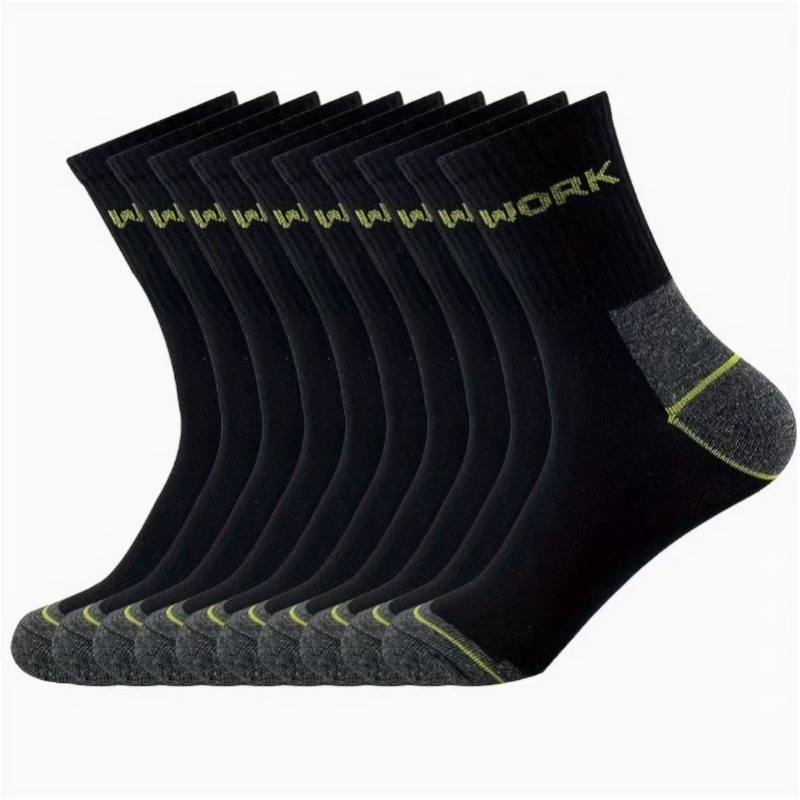 TEMU 20 Double Socks Men Low And Shallow Mouth Socks Mid-calf Sweat-absorbing Sports Socks Men's Outdoor Socks Autumn And Winter Socks,