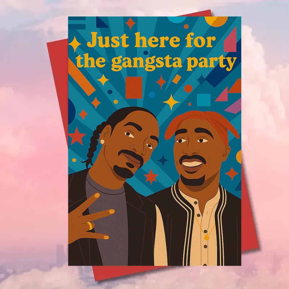 Card Designed For A Hip Hop-themed Celebration, Featuring Retro Artwork. Ideal For And Positive Energy, Perfect For,…: retailer-supplied image