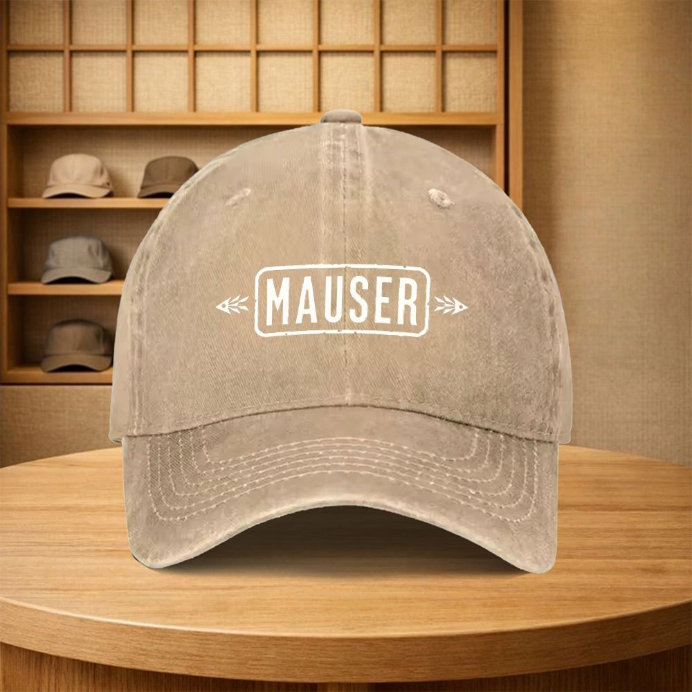 TEMU Vintage High-quality Mauser Rifle Logo Baseball Cap, In Multiple Colors. A Must-have Accessory For Family Parties And Daily Styling. Unisex