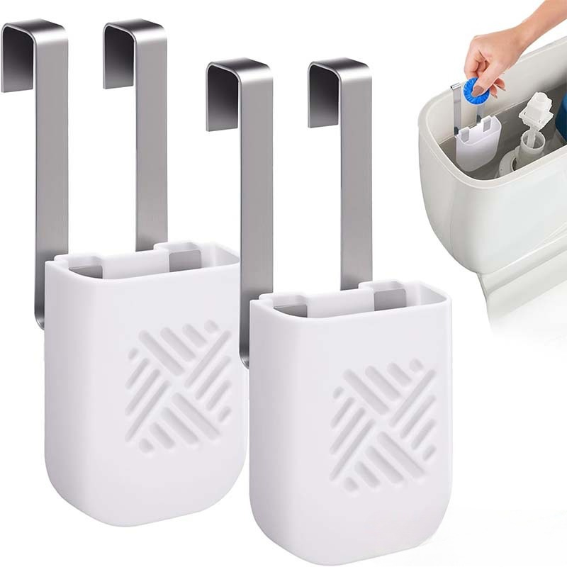 toilet tank cleaning pad holder and bleach tablet tray wall mounted toilet cleaner carrier bleach tablet dispenser prevents   contamination in   toilet water accessory