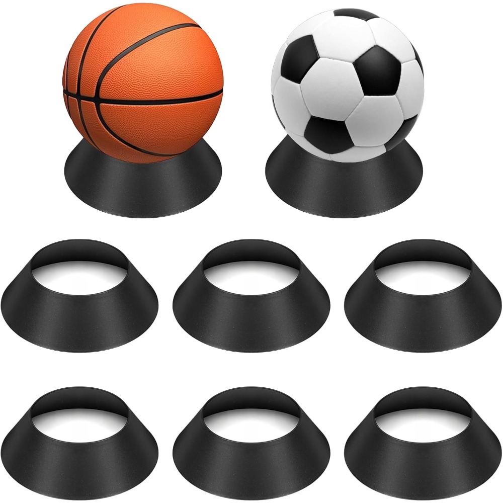 6pcs Ball Display Stand – Durable Memorabilia Sports Ball Stand Holder For Basketball, Soccer, Football, Volleyball…: retailer-supplied image