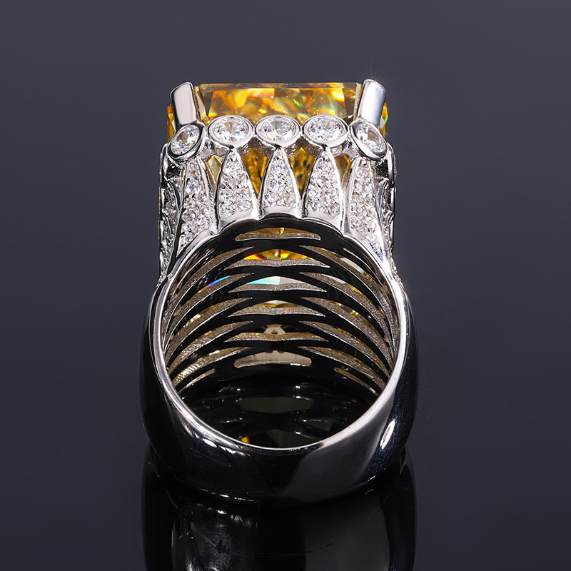 925 Silvery Faux Luxury Ring for Men and Women
