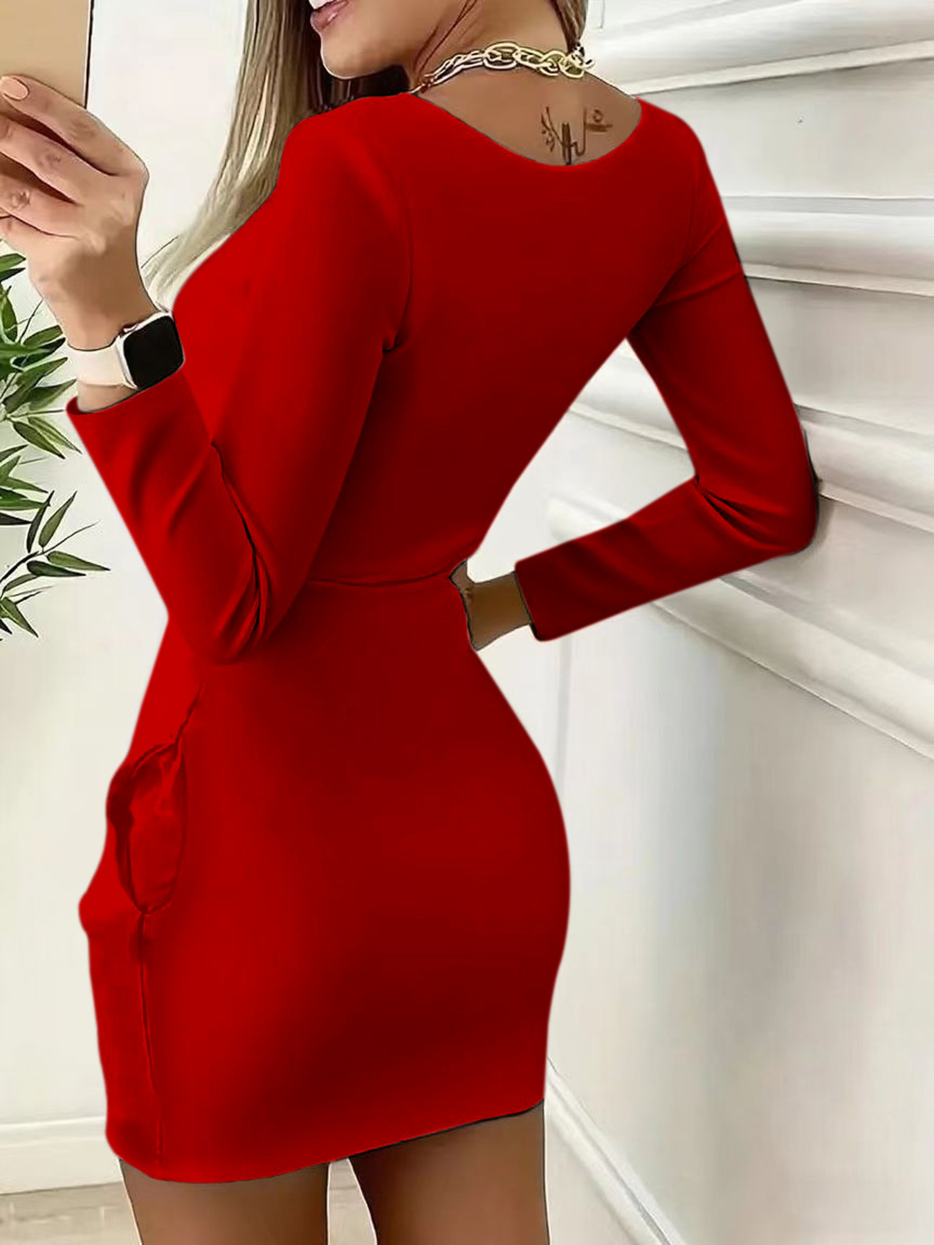red bodycon dress spicy sweet chili print long - Temu Bahrain