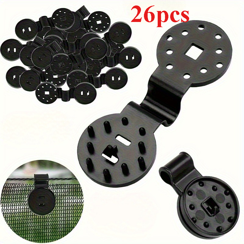TEMU Lot de 26 pinces pour moustiquaires solaires, crochets spéciaux pour moustiquaires solaires, pinces de fixation pour moustiquaires solaires,