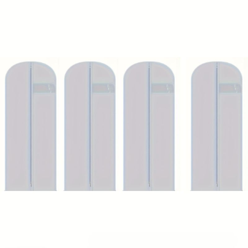 Image of Set Of - For Long Garment Bags Featuring Zipper Closures, Designed For Storage. Clear Bags Protect Against Dust And Moisture, And Come With Hooks For Hanging, Making Them Perfect For Travel, Weddings
