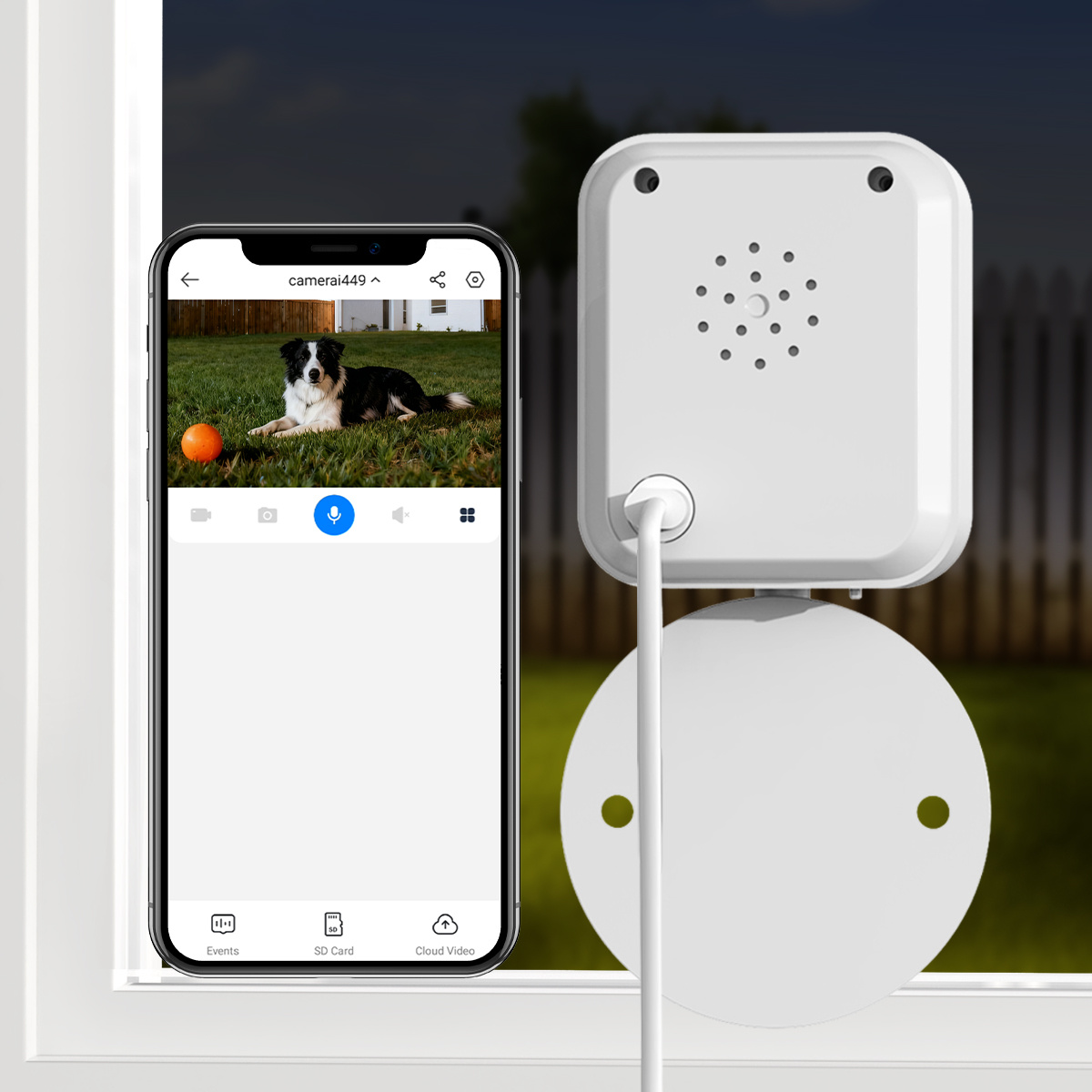 Jooan1296p Window Camera | Supports 2.4g, Indoor Use, /pet Monitoring, Night Vision, Voice, Motion Detection, Sound Detection, Cloud Storage/sd Card Storage, 24/7 Video Recording