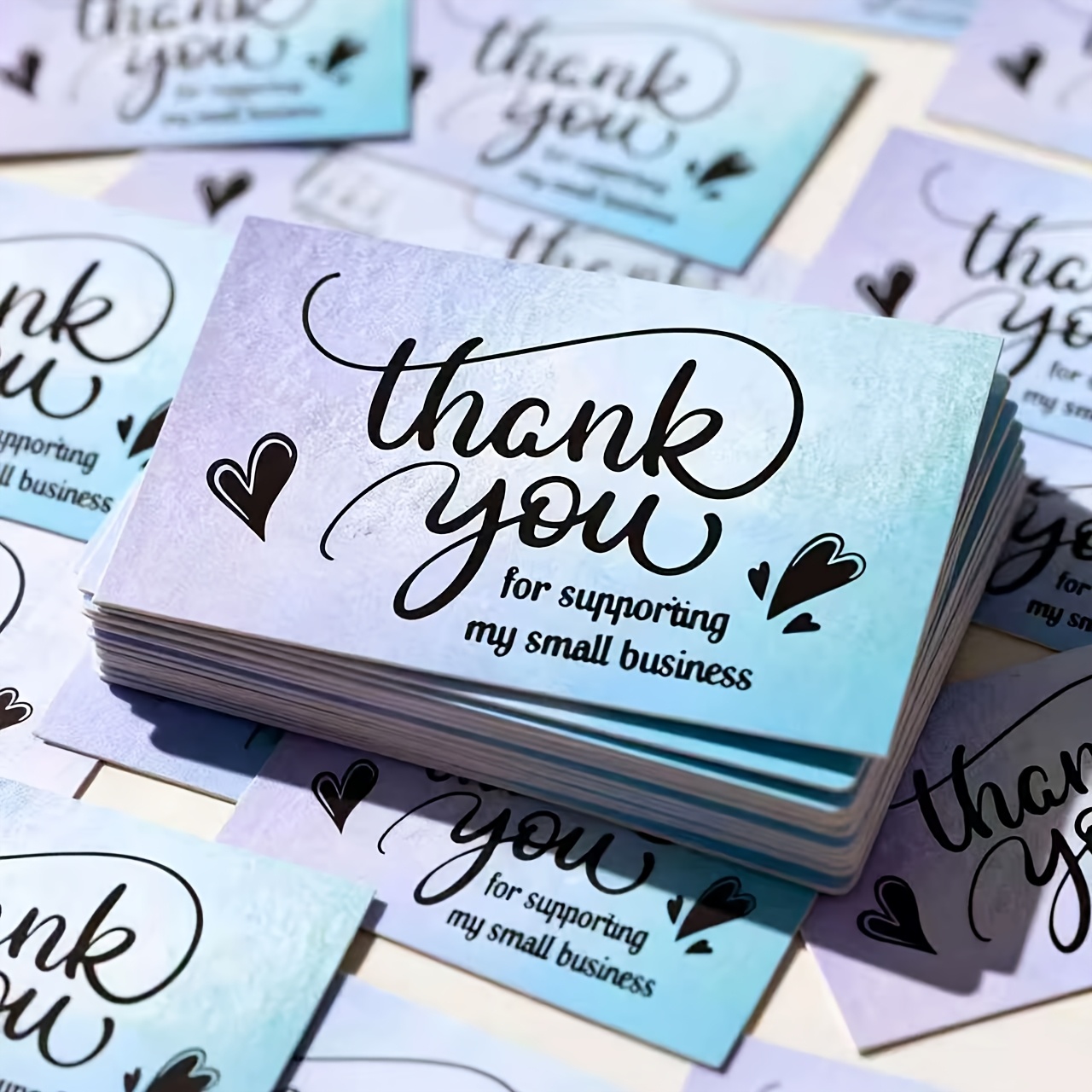 100 Customer Thank-you Cards, High-end Gift Thank-you Cards, Business Order Thank-you Cards, Suitable For Gift Decoration, Gift Box Decoration, And Supplies For Businesses And Small Businesses