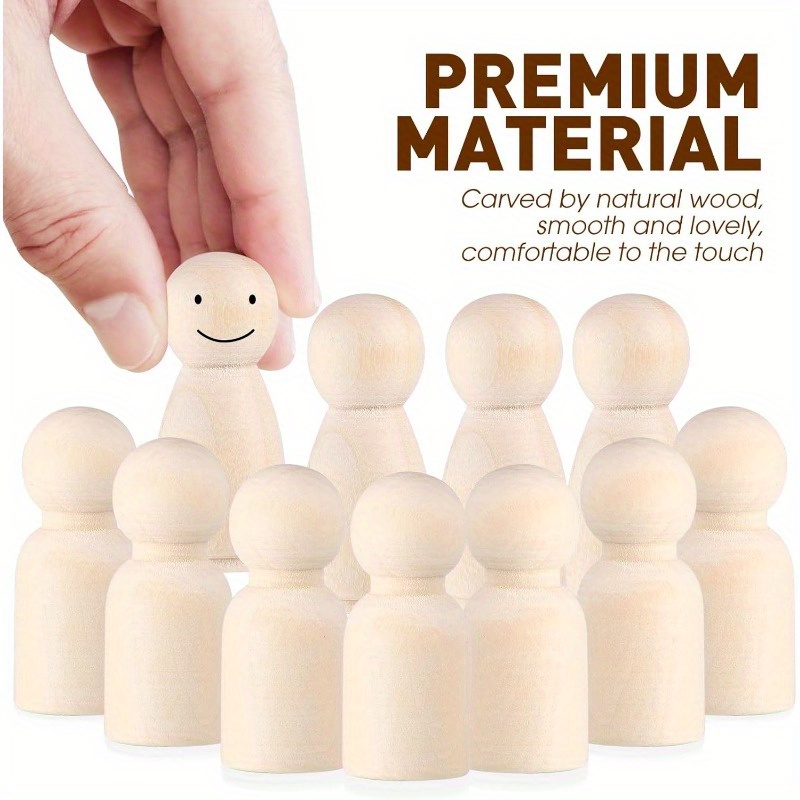 

Wood Peg Dolls 100pcs Wooden Peg Dolls, Peg , Doll Bodies, Wooden , For Painting, Art , Peg Wooden