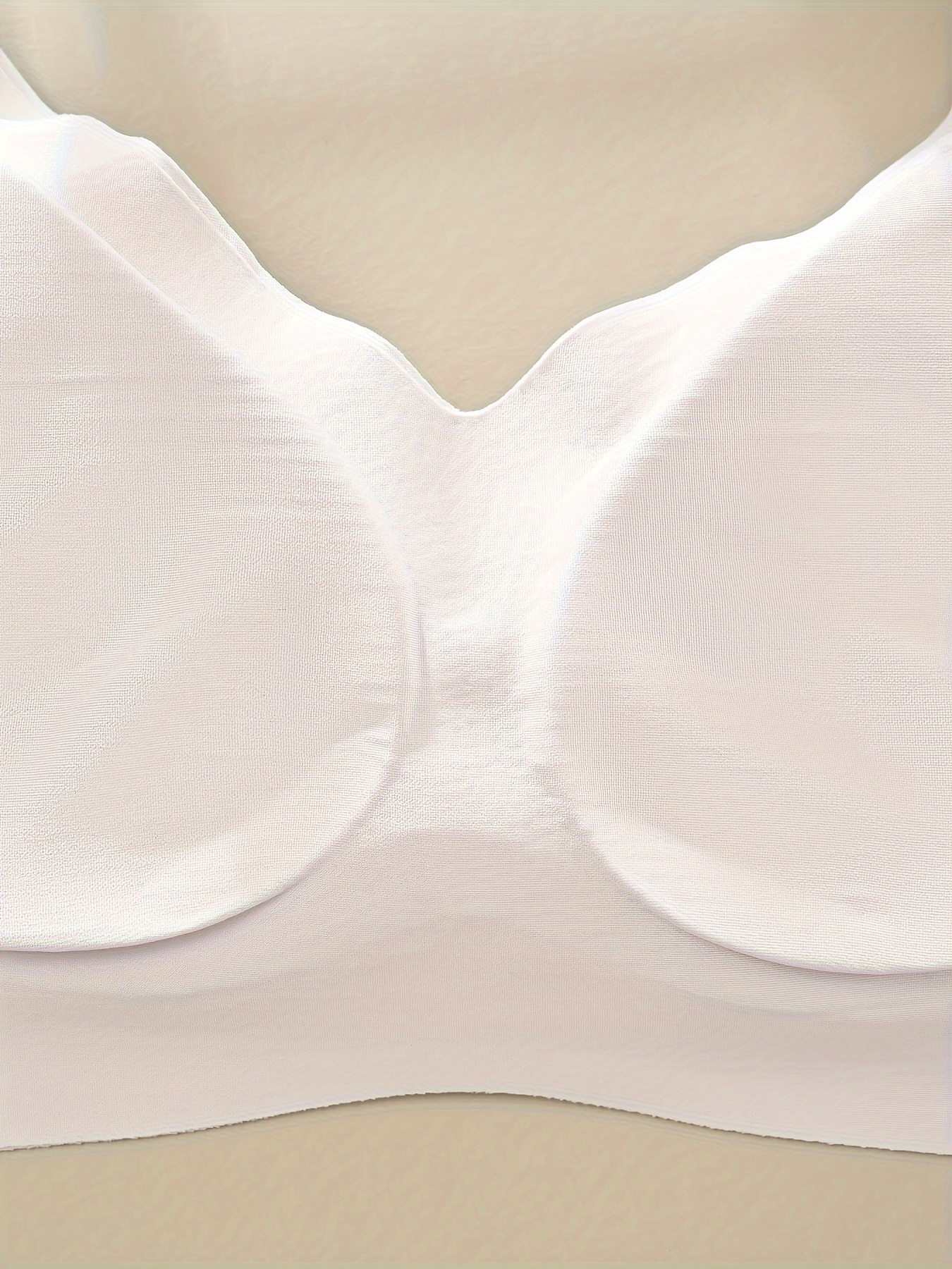 comfortable bra 4pcs comfortable seamless womens bra elegant blend of nylon and spandex wide shoulder straps soft support no underwire   in beige white black casual bras Product details 4