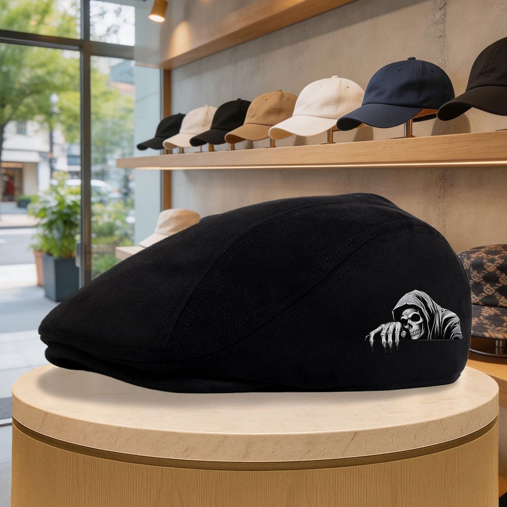 TEMU Casquette Garçons Facile, Chapeau Tendance Couleur Unie Manteau de Printemps Automne Rétro Avancée Casquette Unisexe Beret Rétro Adaptée à la