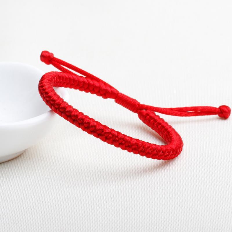 TEMU Verstellbares rotes Seilarmband – Modisches minimalistisches Geflecht-Accessoire, Paar-Sets als Geschenk für Ihre Liebsten