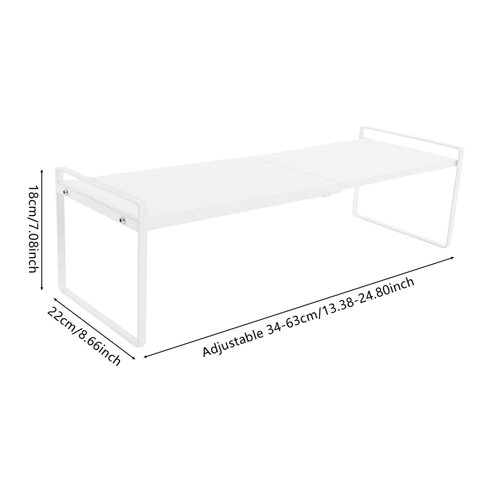 TEMU Organizador expandible para gabinetes de cocina ZenoStore, estante de cocina de metal, 0.8 mm de grosor, organizador de especias para gabinetes