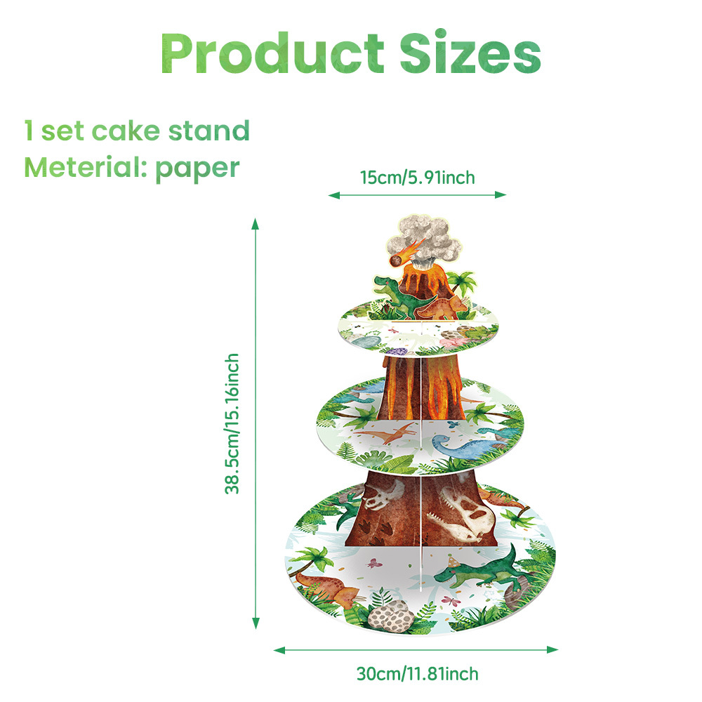 E-shop 1-Set Dinosaurier-Kuchenständer, kompatibel mit -Rex & Triceratops – Cupcake-Halter mit Dinosaurier-Thema, nicht für Lebensmittelkontakt,
