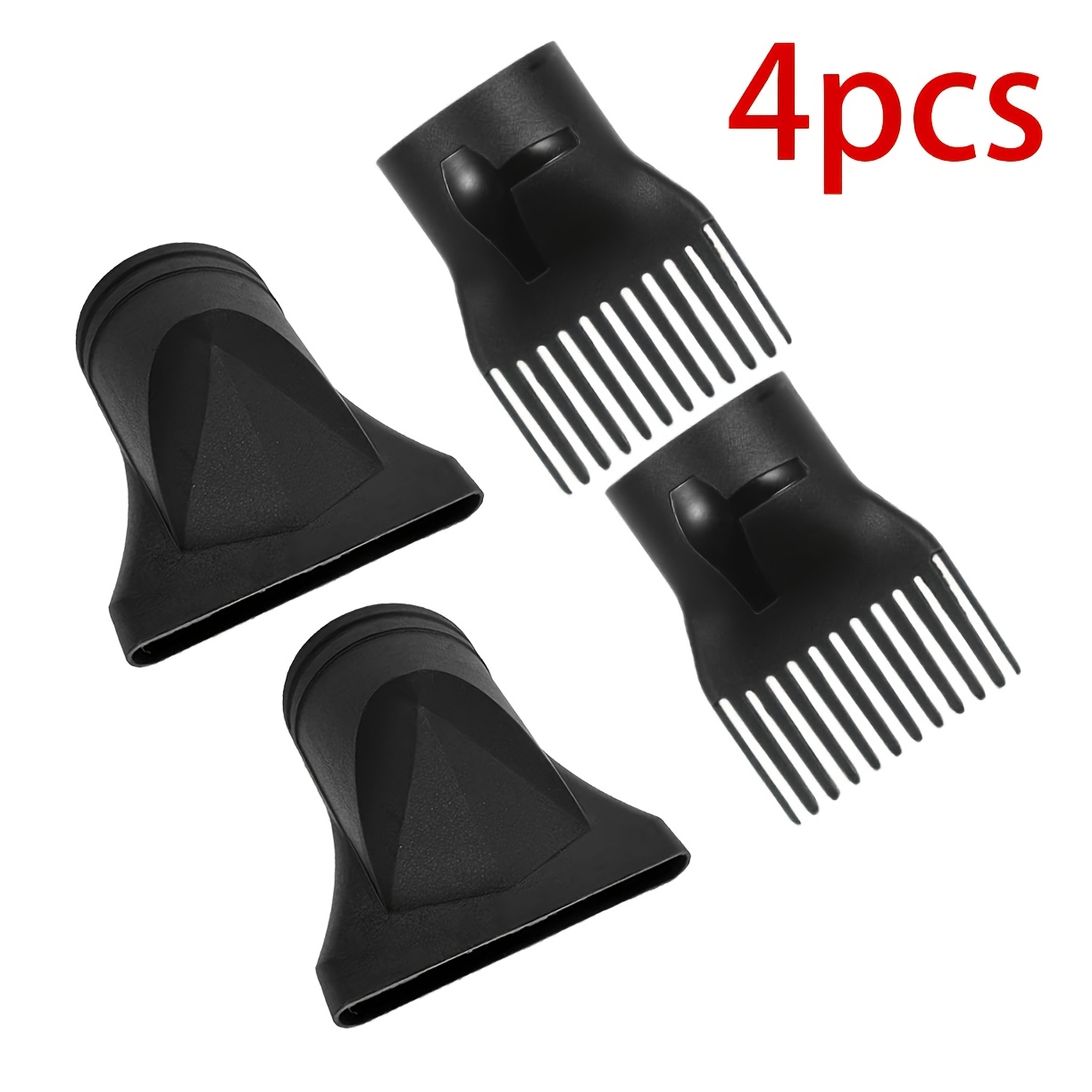 TEMU Lot de 4 buses diffuseurs pour sèche-cheveux, embouts diffuseurs adaptés aux cheveux bouclés et raides, diffuseurs pour plus de volume pour