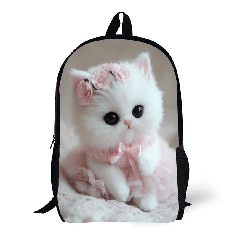 cute cartoon cat backpack - large capacity, fashionable school bag with  adjustable straps, ideal for daily and multiple occasions - kids' fashion -  Temu Malta