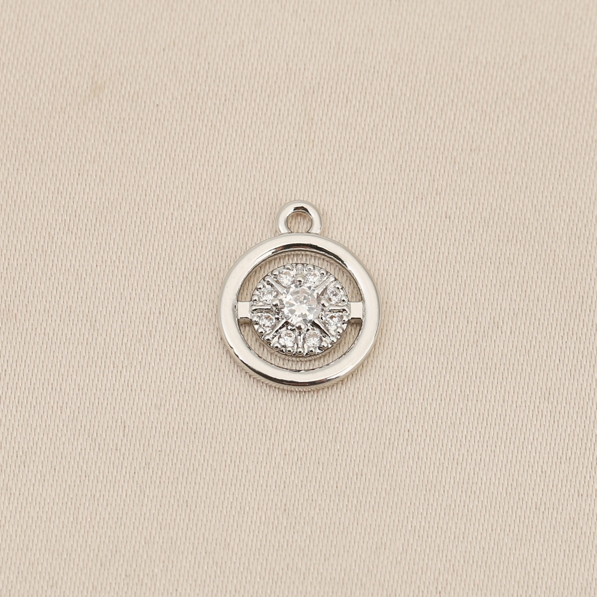 3pcs Compass Pendant Set with Synthetic Zirconia