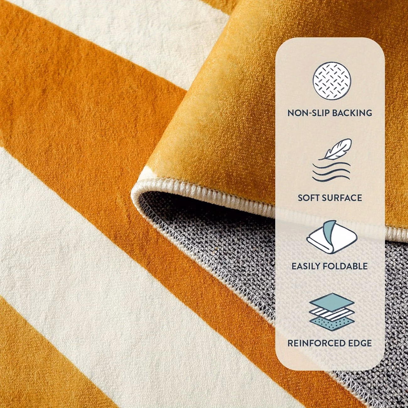 faux cashmere washable half round sun bath non slip mat for bedroom and living room decorative carpet kitchen non slip mat Product details 5