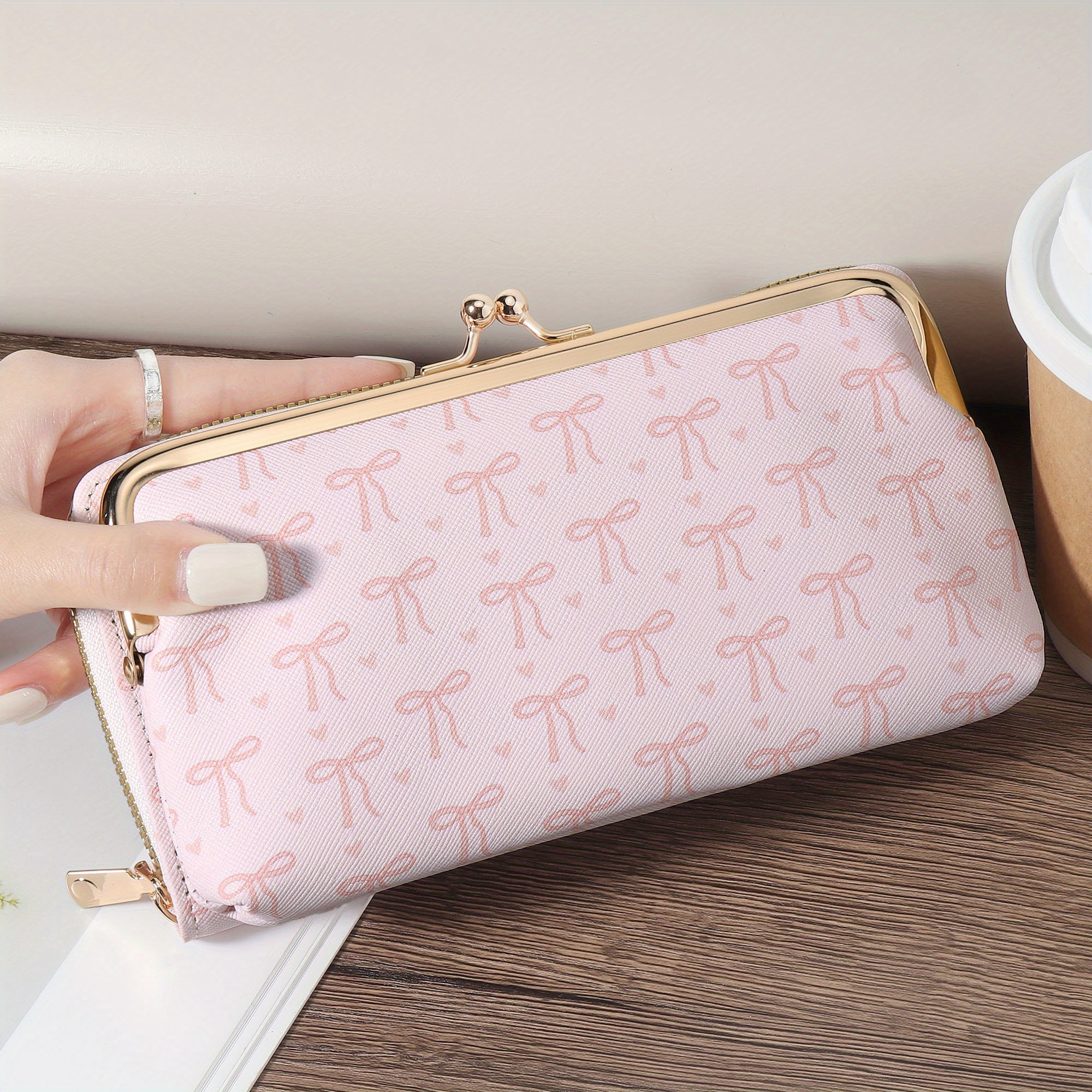 Image of New Retro Wallet Women's Long Wallet, Can Hold Phone Multi Functional Storage Bag Long Card Bag Women's Handbag