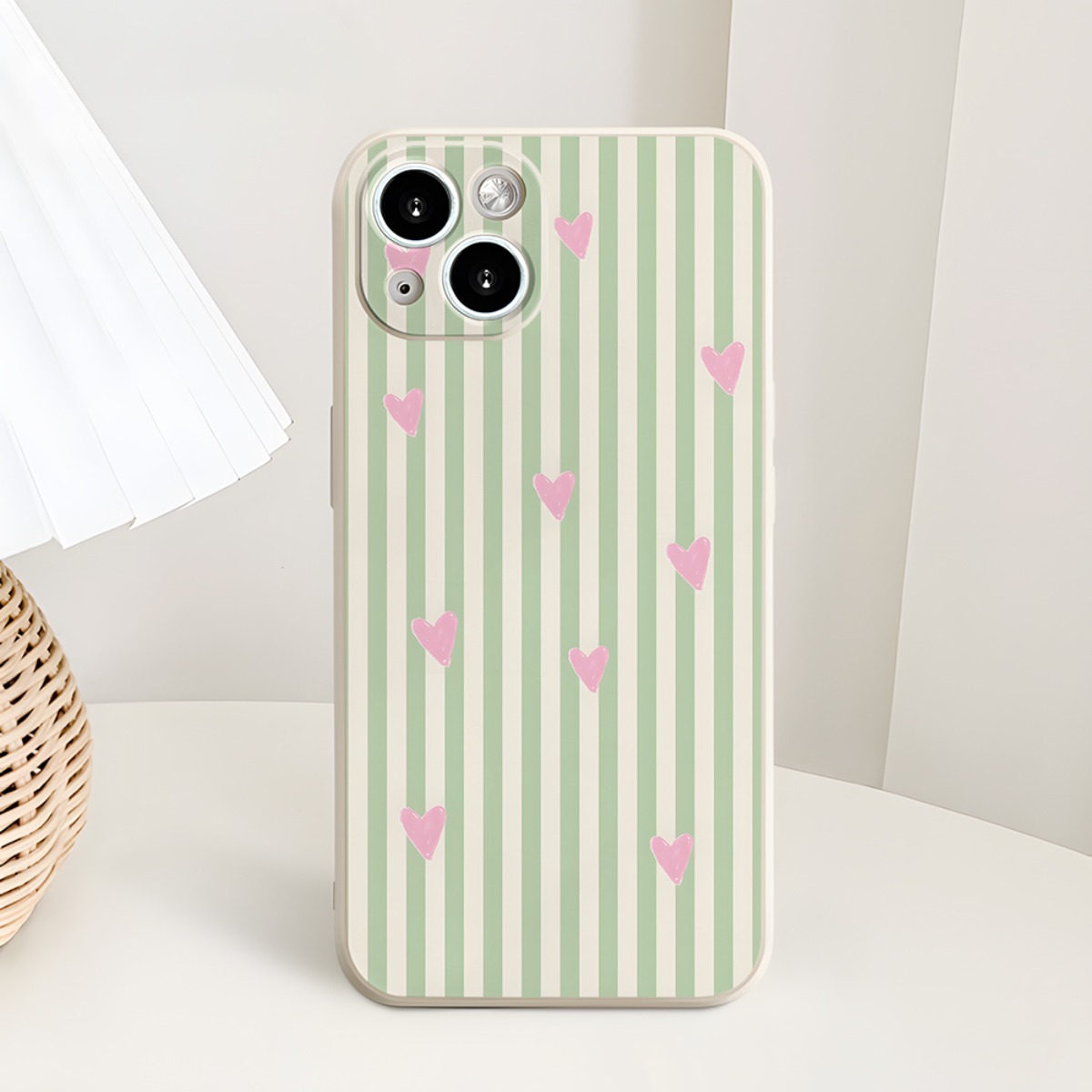 TEMU Phone Case: Pink Heart Soft Transparent Phone Case, For Iphone 17/16/15/14/13/12/11/8/7//pro Max/plus, Lightweight, Scratch Resistant, Lens