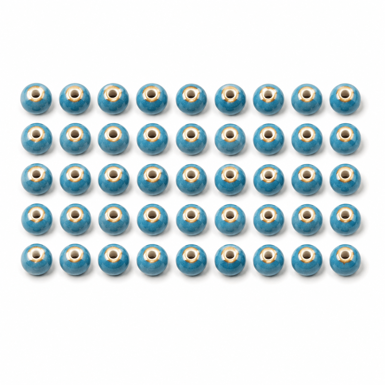 50pcs Handmade Ceramic Porcelain Beads for Crafting
