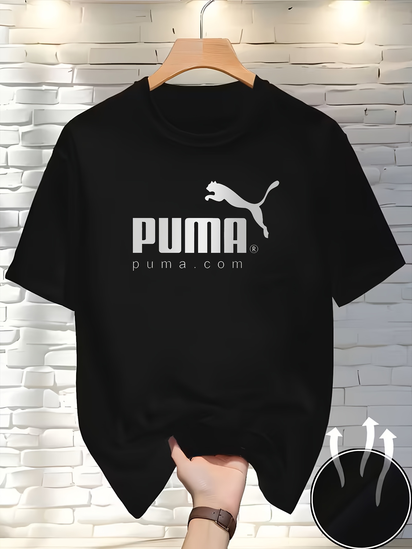 Men's Heavyweight 100% Pure Cotton New Summer Printed Trendy Casual Sport Short-Sleeve T-Shirt, Versatile and Comfortable Top