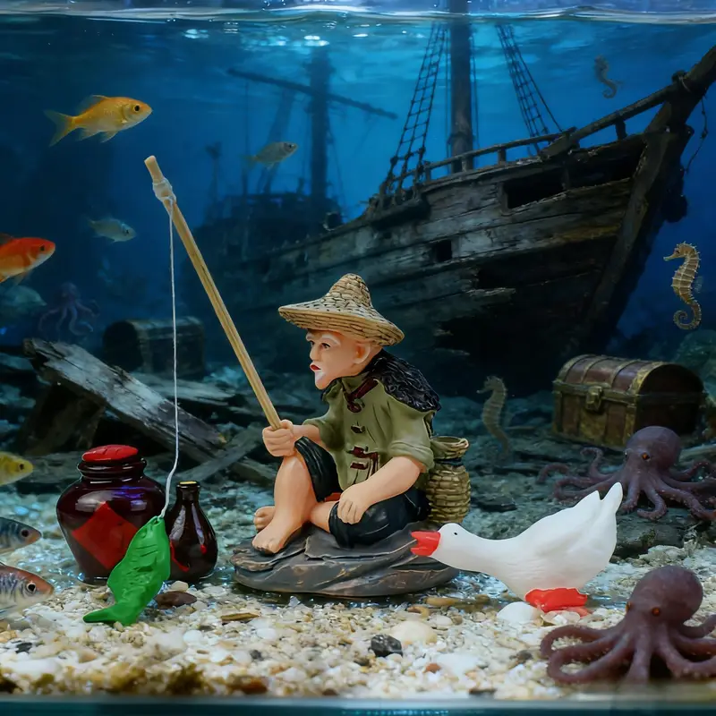 chinese fish tank accessory Saim Aquarium Decorations Classical Ancient Temple Ruins Ornament Chin Supply AG Add a fun and unique piece to your underwater aesthetic with this Top Fin Asian Pagoda on Rock Aquarium Ornament Top Fin Asian Pagoda On