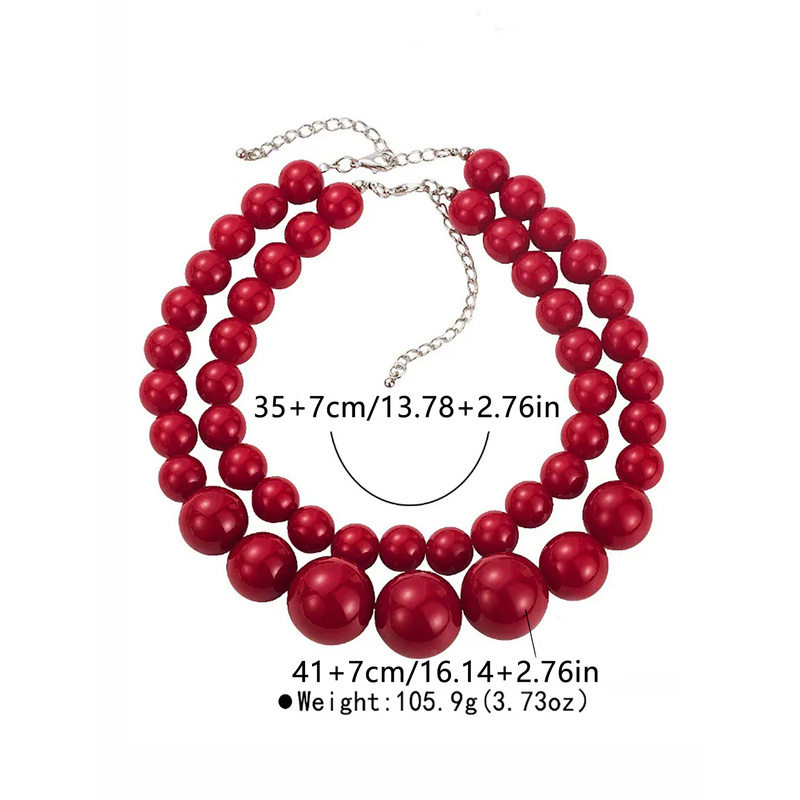 2pc Bohemian Acrylic Round Geometric Necklace Set, Summer