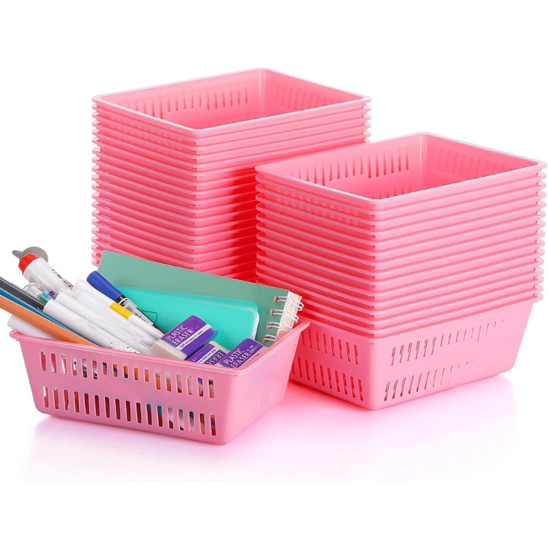 48pcs Plastic Storage Baskets for Organizing Supplies