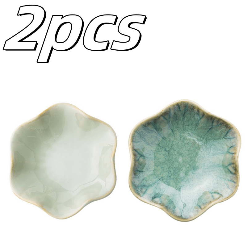 2pcs Mini Ceramic Jewelry Trays - Cute Oval Dainty Storage Trays Suitable For Home Decor, Bathroom Vanity, Desk & Dresser - Multi- Tabletop For Earrings, Rings, Necklaces, Jewelry Trays