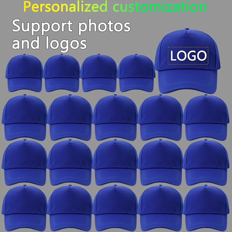 TEMU Lot de 20 casquettes de baseball personnalisées : Impression personnalisée, sangle réglable, légère et respirante - Casquette de mode unisexe