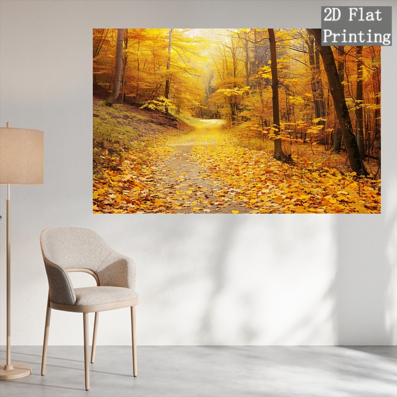 2D Autumnal Forest Photo Backdrop for Thanksgiving Decorations
