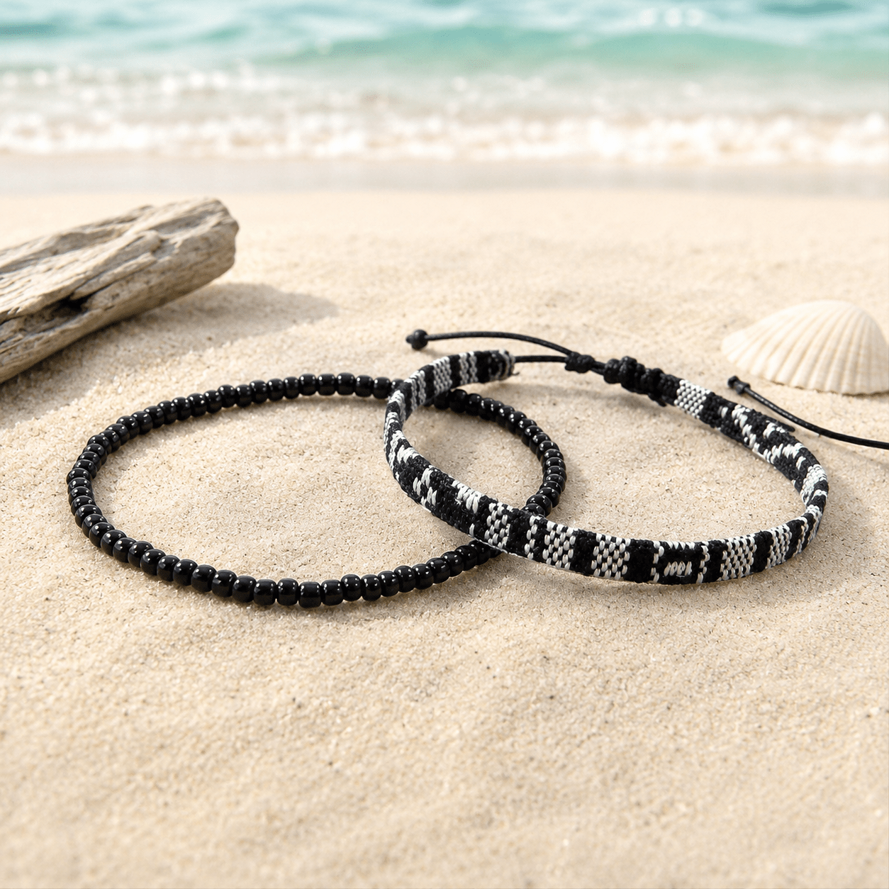 2pc Vintage-Inspired Bohemian Summer Bracelet Set